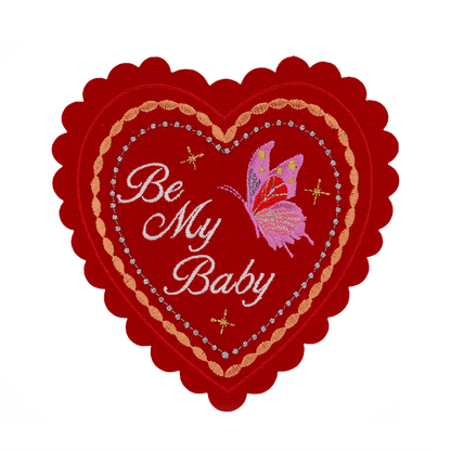 Be My Baby Doily Valentine (patch + card)