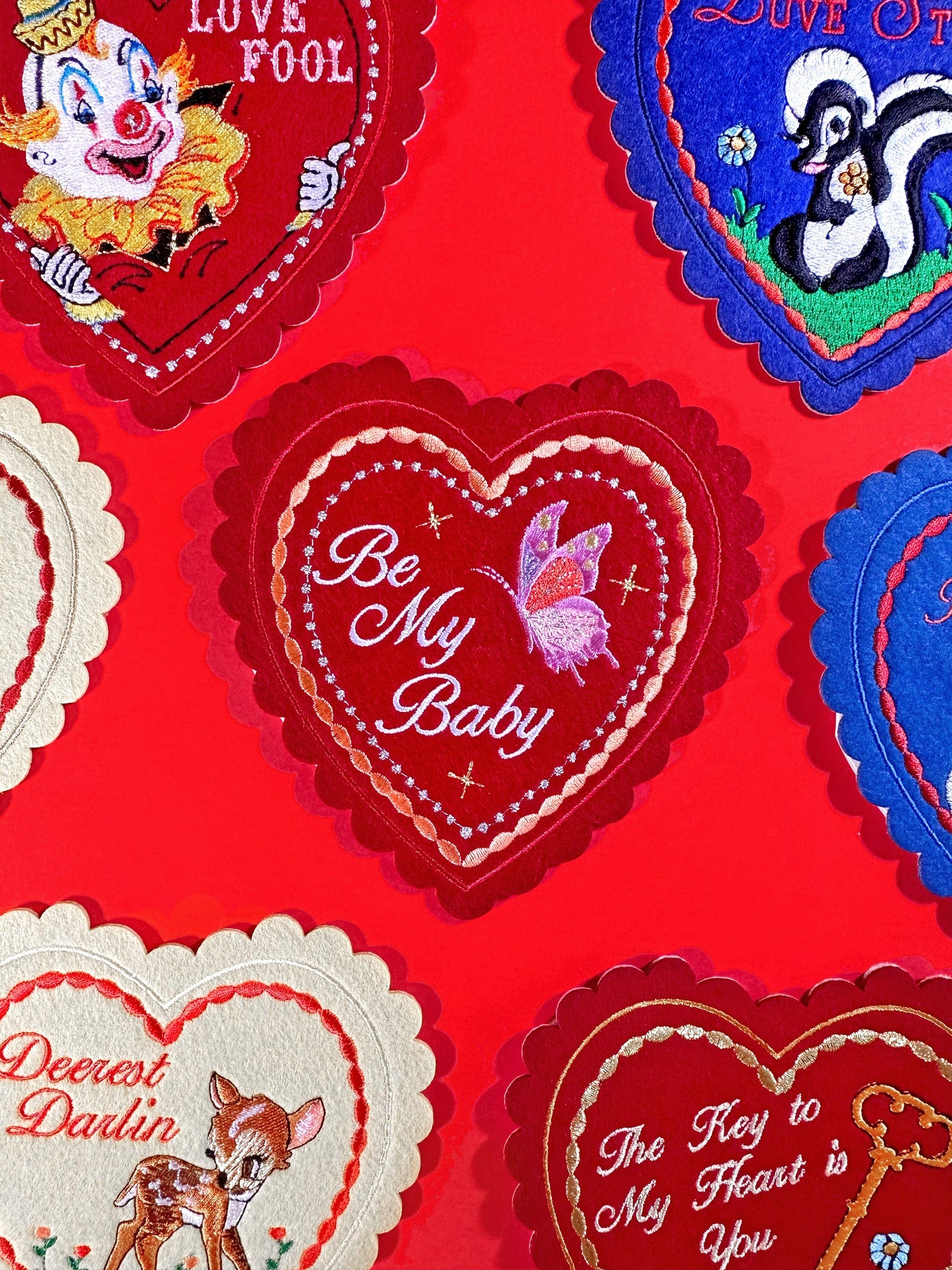 Be My Baby Doily Valentine (patch + card)