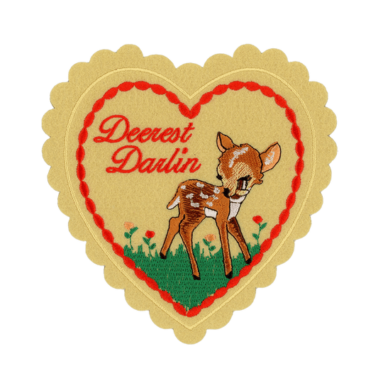 Deerest Darlin Doily Valentine (patch + card)