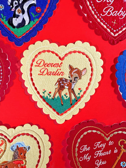 Deerest Darlin Doily Valentine (patch + card)