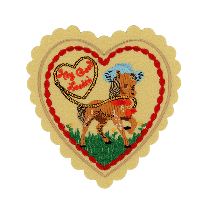 Hey Good Lookin' Doily Valentine (patch + card)