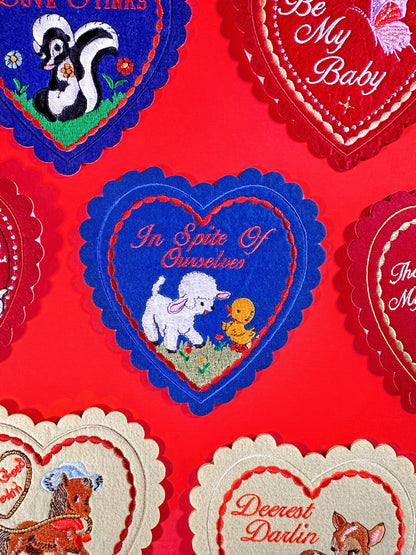 In Spite Of Ourselves Doily Valentine (patch + card)