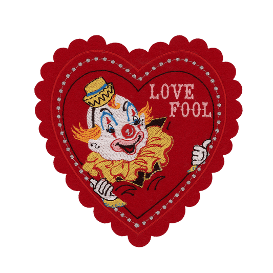 Love Fool Doily Valentine (patch + card)