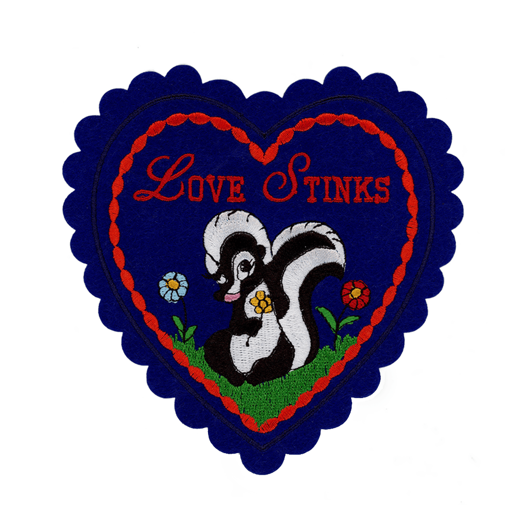 Love Stinks Doily Valentine (patch + card)