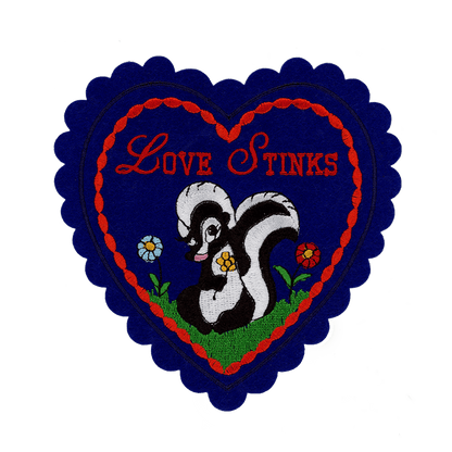 Love Stinks Doily Valentine (patch + card)