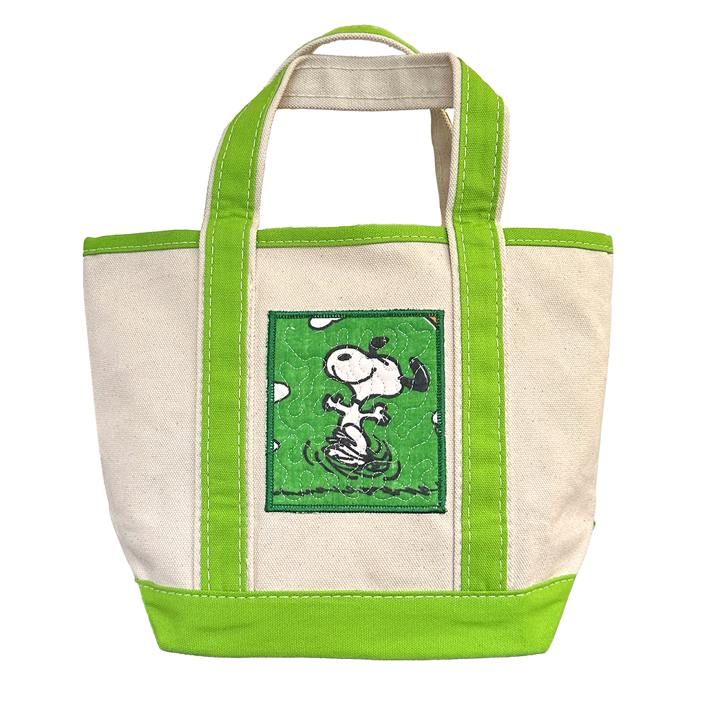 Green Snoopy Patched mini Tote