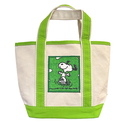 Green Snoopy Patched mini Tote