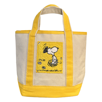 Yellow Snoopy Patched mini Tote