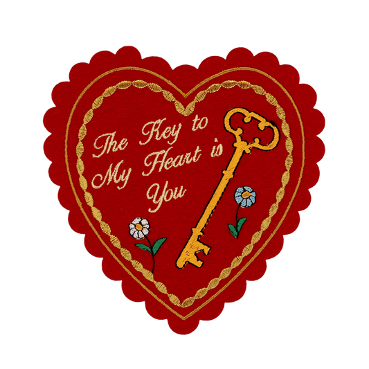 The Key... Doily Valentine (patch + card)